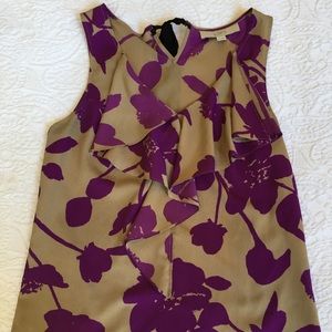 Ann Taylor Loft ruffle v-neck